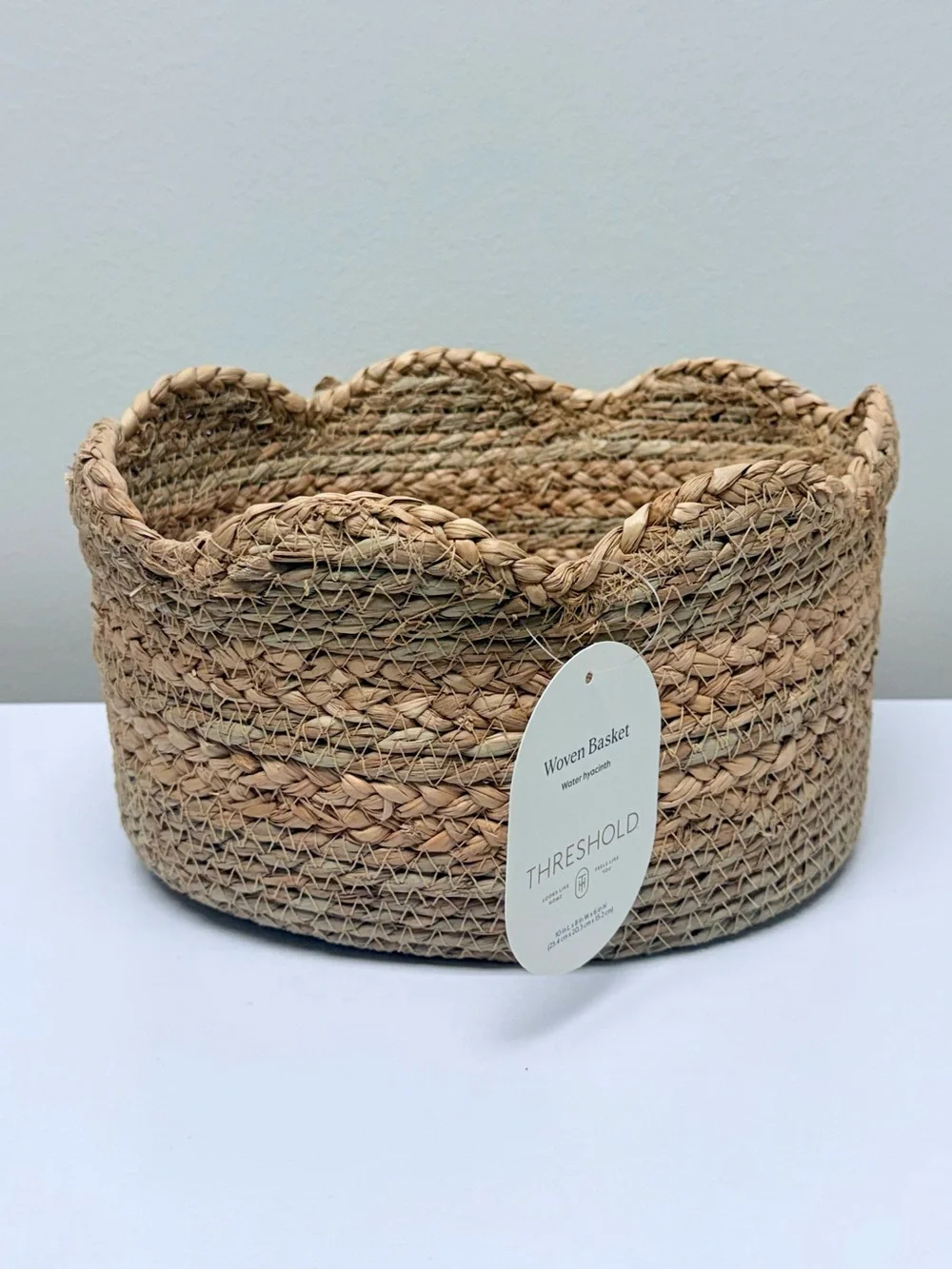 Scalloped Edge Natural Woven Gifting Basket - Threshold™ Spring 2026